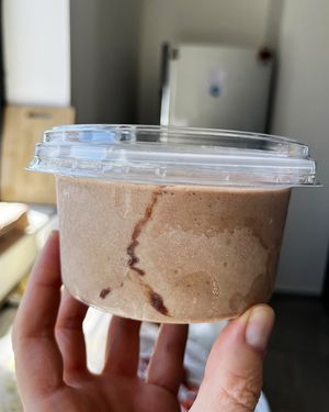 Vegan chocolate ice-cream witn coconut cream. Highly recommend! at Kolibri in Yerevan