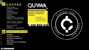 Menu  at Quwwa in Busteni