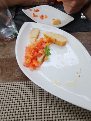 Bruachetta. Was lots more but I ate it quickly at Gusto in Havana