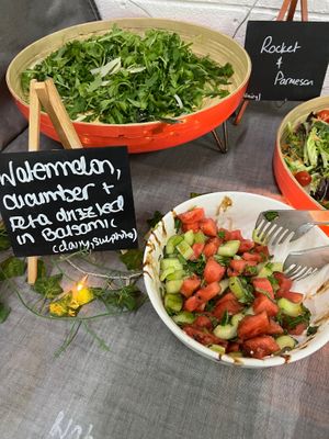 Vegan salads, changes daily always interesting and tasty at Eat To The Beat in Aylesbury