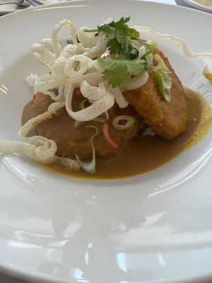 Butternut squash Katsu curry with rice at Eat To The Beat in Aylesbury