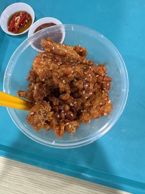 Peanuts and Crispy Tofu   at Unicuz Vegetarian 宏缘素食 - Aperia Mall in Central Singapore