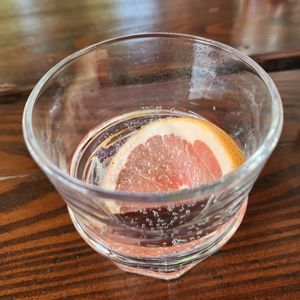 Grapefruit comes with your water at Zen Chay 2  in Cologne