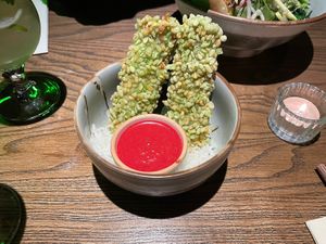 Tofu sticks with raspberry chilli  at Zen Chay 2  in Cologne