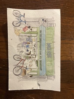 With flower seeds, just bury it  at Bob's Cafe in North West London