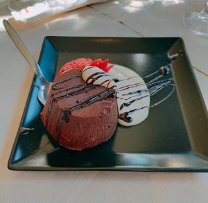 Tortino al cioccolato at Da Gennaro in Castelfranco Veneto