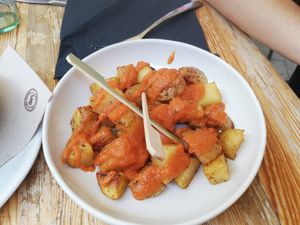 Brave potatoes at Nordest Cafè in Puigcerda