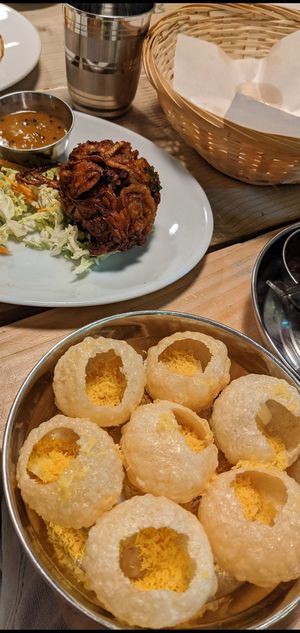 Pani puri at Bambukat in Sheffield