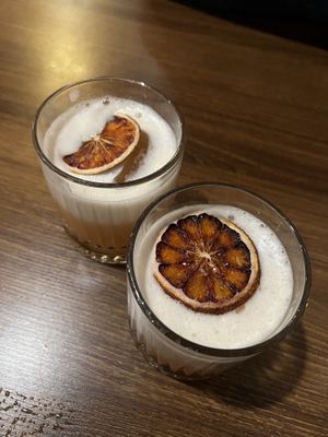 Cocktail ‘Amoretti Sour’ w aquafaba  at La Famiglia in Jindabyne