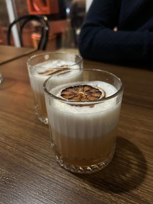 Amaretto sour w aquafaba  at La Famiglia in Jindabyne