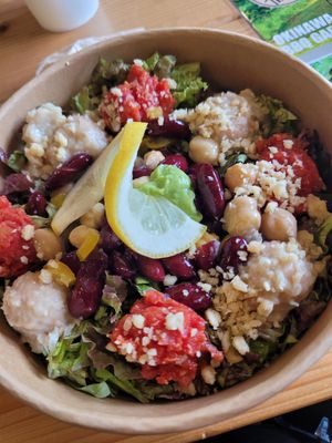 Vegan taco rice at Sunny Tacos in Okinawa