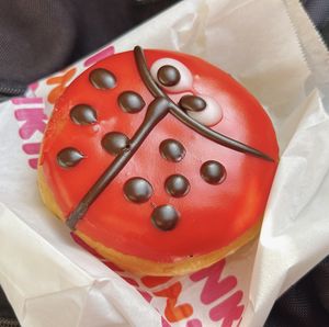 lady bug donut   at Dunkin' - Ostbahnhof in Berlin