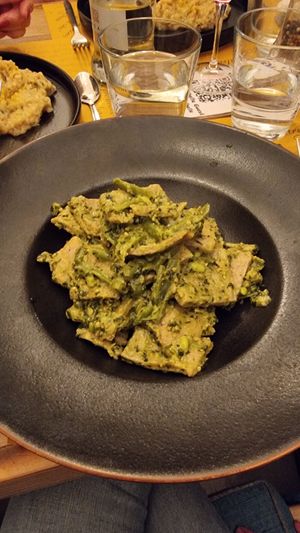 Testaroli alla Genovese at Valhalla in Finale Ligure