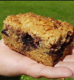 Cherry and apple streusel at The Depot Bakery in Sheffield