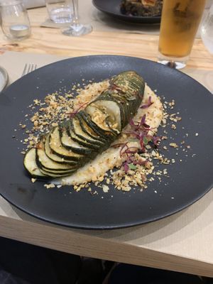 ‘Harissa Roasted Zucchini’ main at TERRA in Funchal