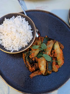 Sambal: courgettes, aubergines braisées at TERRA in Funchal