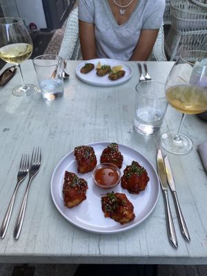 Vegan spicy cauliflower wings (meatiest and most delicious cauli wings i ever had)  at TERRA in Funchal