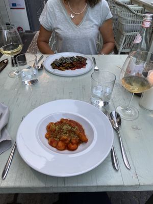 Cauliflower gnocchi al arabiata with pistacchio  at TERRA in Funchal