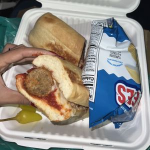 vegan meatball sub  at Slice and Dice Pizzeria in Albuquerque