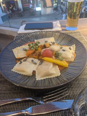 Tofu ravioli at The Market Restaurant in Albufeira