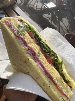 Tramezzino con bresaola vegana  at Arcadia Caffe in Pisa