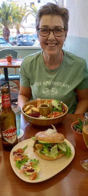 Vegan bowl and the Green bagel at Neighbours in Tenerife