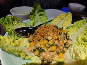 Minced soya and veg wraps  at Yauatcha - Soho in London