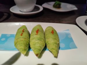 Edamame puffs  at Yauatcha - Soho in London
