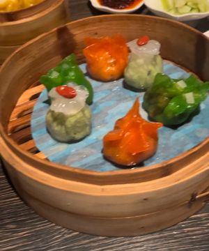 Vegan dim sum platterr  at Yauatcha - Soho in London