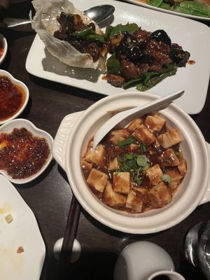 Plant based duck and mapo tofu   at Yauatcha - Soho in London