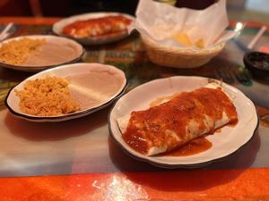 Veggie Burrito with Beans & Rice….  No Cheese or Sour Cream  at El Jalisco Authentic Mexican Cuisine in Johnstown