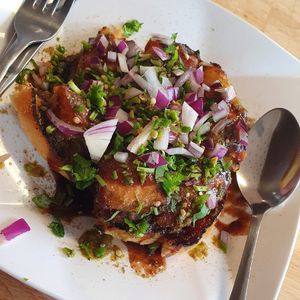 Bun Tikki at Indian Food Junkiz in Launceston
