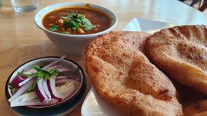 Chole Bhature at Indian Food Junkiz in Launceston
