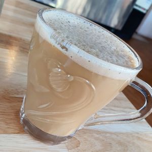 Indian Style Coffee on Almond Milk at Indian Food Junkiz in Launceston