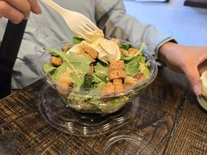 Even their salad was good at A. T. M. Vegan Deli in Brooklyn