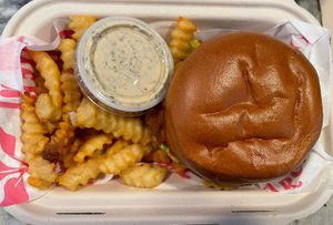 Chix-Fil-Gay burger   at The Radical Beet in San Diego