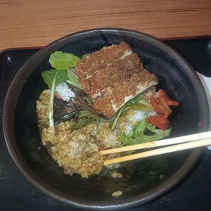 Vegan katsu curry bowl at Rice Workshop in Melbourne