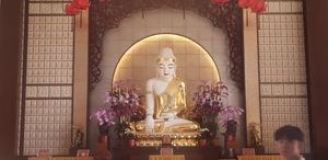 2nd floor Buddha hall at Water Drop Teahouse in Metro Manila