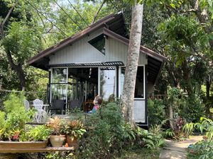 Restaurant in the garden 🪴   at Ing Thammachard in Prachinburi