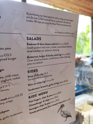 Salads and side dishes at St James's Café in London