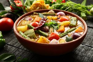 Daalma  pure vegan indian dish  at Sam's Indian Restaurant in Phuket