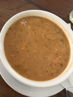 Soup of the day with beans🥣   at Green Way - Food For Life in Sopot