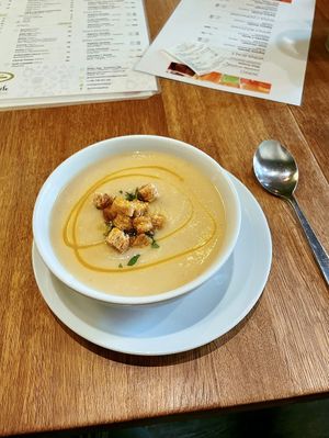 Soup of the day  at Green Way - Food For Life in Sopot