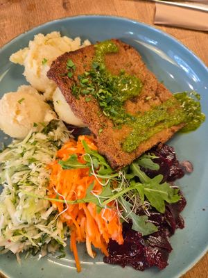 Soy steak at Green Way - Food For Life in Sopot