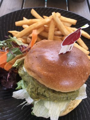 Happiee Crab Burger - without mayo  at Ola Beach Club in Central Singapore