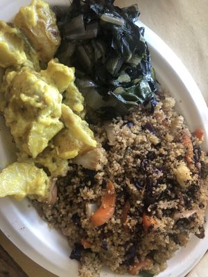 Cus cus al limone, insalata di batate e coste : una garanzia  at Animo Cucina Naturale in Brescia