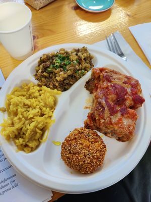 Mix di primi at Animo Cucina Naturale in Brescia