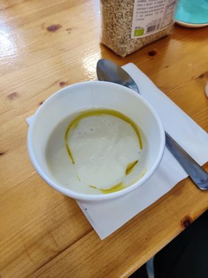 Vellutata di riso e cavolfiore at Animo Cucina Naturale in Brescia