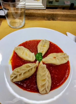 Culurgiones at Animo Cucina Naturale in Brescia