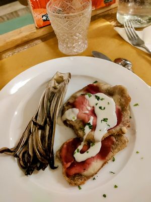Cotoletta alla bolognese at Animo Cucina Naturale in Brescia